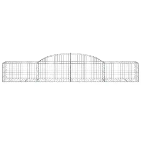 Kaarekujulised gabioonikorvid aiapiirdeks, 2 tk, tsingitud raud, hõbedane, 300 x 50 x 40/60 cm – 4