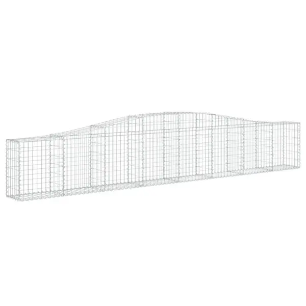 Kaarekujulised gabioonikorvid aiamüüriks, 2 tk, tsingitud raud, 400 x 30 x 60/80 cm – 3