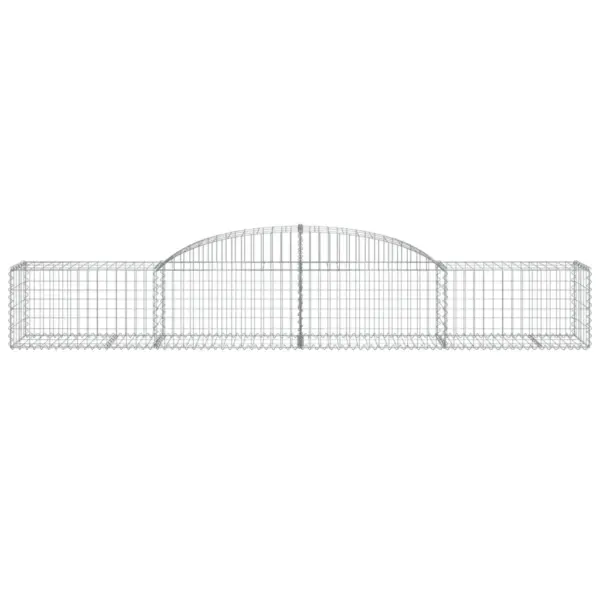 Kaarekujulised gabioonikorvid tugiseinaks, 5 tk, tsingitud raud, hõbedane, 300 x 50 x 40/60 cm – 4