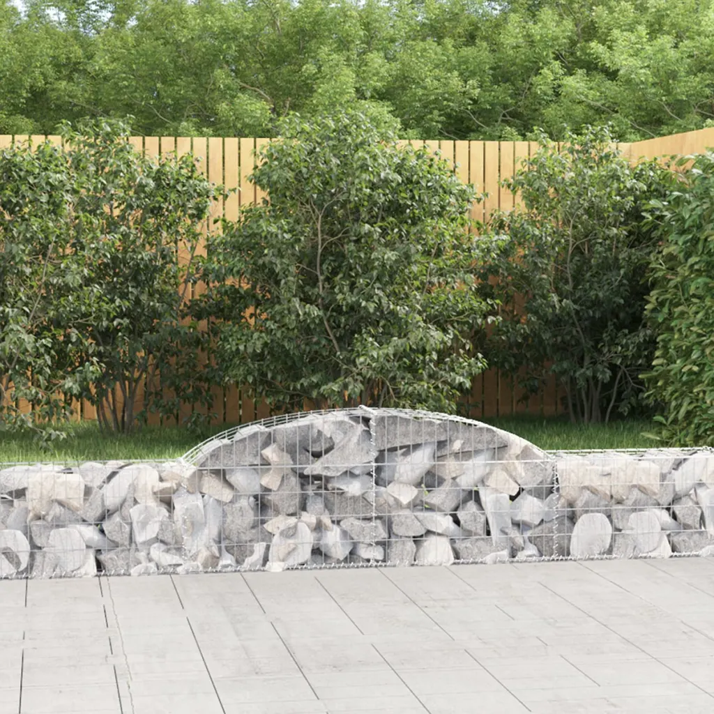 Kaarekujulised gabioonkorvid tugiseinaks, tsingitud raud, 10 tk, 300 x 30 x 40/60 cm