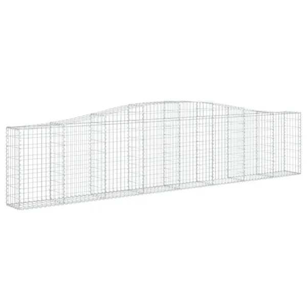 Kaarekujulised gabioonkorvid tugiseinaks, 10 tk, hõbedane tsingitud raud, 400 x 30 x 80/100 cm – 3