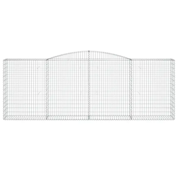 Kaarekujulised gabioonkorvid tugiseinaks, 15 tk, hõbedane tsingitud raud, 400 x 50 x 140/160 cm – 4