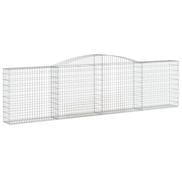 Kaarekujulised gabioonkorvid tugiseinaks, 2 tk, hõbedane tsingitud raud, 400 x 30 x 100/120 cm – 3