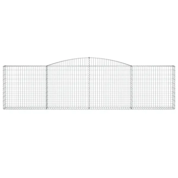 Kaarekujulised gabioonkorvid tugiseinaks, 2 tk, hõbedane tsingitud raud, 400 x 30 x 100/120 cm – 4