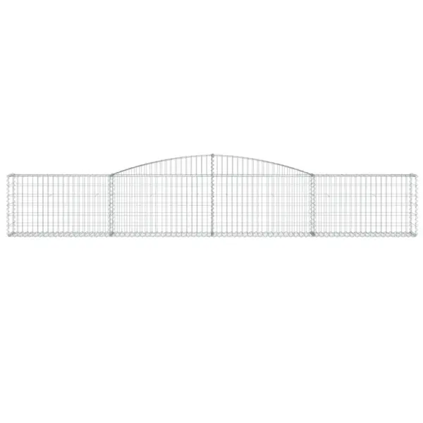 Kaarekujulised gabioonkorvid tugiseinaks, 20 tk, tsingitud raud, 400 x 30 x 60/80 cm – 4