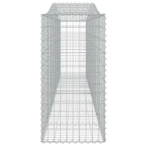 Kaarekujulised gabioonkorvid tugiseinaks, 20 tk, tsingitud raud, hõbedane, 400 x 50 x 100/120 cm - 5