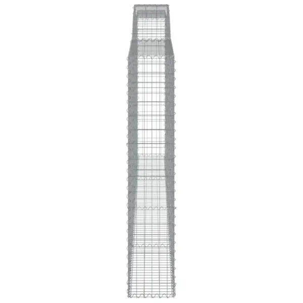 Kaarekujulised gabioonkorvid tugiseinaks, 3 tk, tsingitud raud, hõbedane, 400 x 30 x 160/180 cm – 5