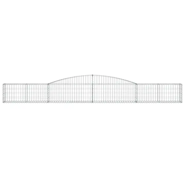Kaarekujulised gabioonkorvid tugiseinaks, 3 tk, hõbedane tsingitud raud, 400 x 30 x 40/60 cm – 4