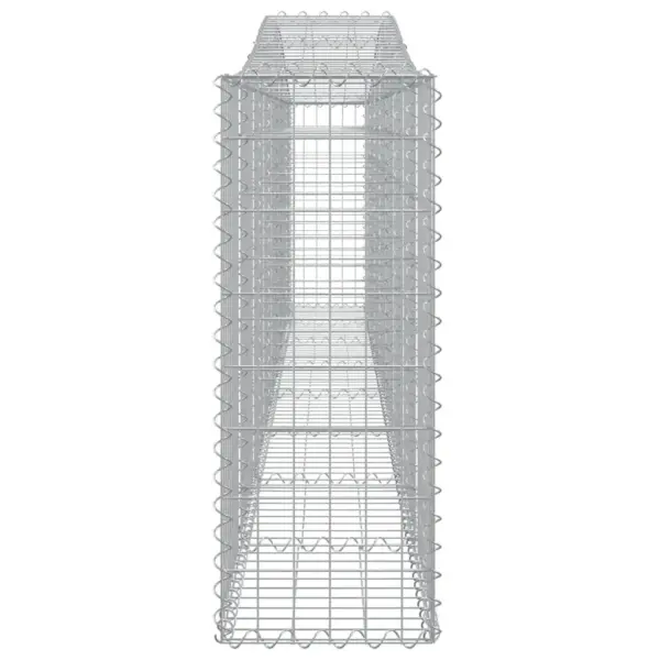 Kaarekujulised gabioonkorvid tugiseinaks, 3 tk, hõbedane tsingitud raud, 400 x 30 x 80/100 cm – 5