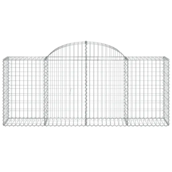 Kaarekujulised gabioonkorvid tugiseinaks, 30 tk, tsingitud raud, hõbedane, 200 x 50 x 80/100 cm – 4