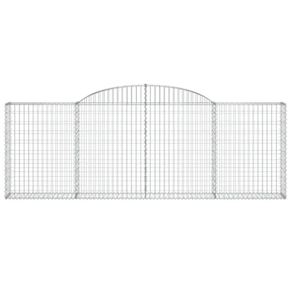Kaarekujulised gabioonkorvid aiamüüri jaoks, 30 tk, hõbedane tsingitud raud, 300 x 30 x 100/120 cm – 4