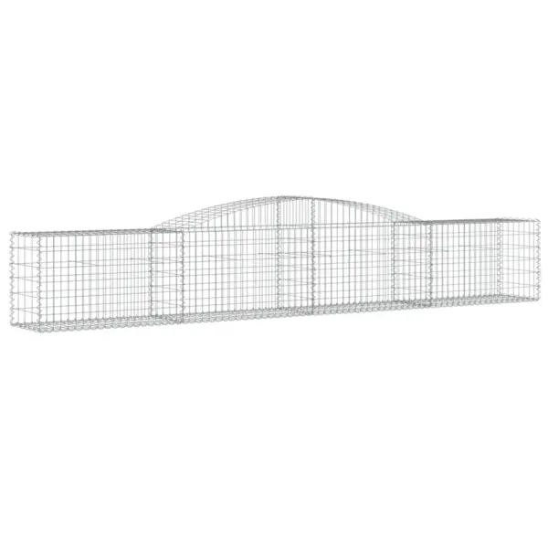 Kaarekujulised gabioonkorvid tugiseinaks, 4 tk, tsingitud raud, hõbedane, 400 x 50 x 60/80 cm – 3