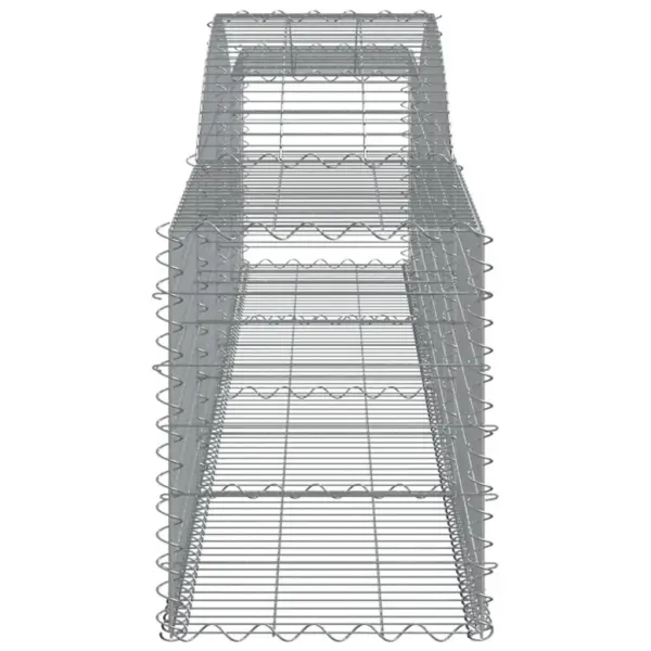 Kaarekujulised gabioonkorvid tugiseinaks, 4 tk, tsingitud raud, hõbedane, 400 x 50 x 60/80 cm – 5