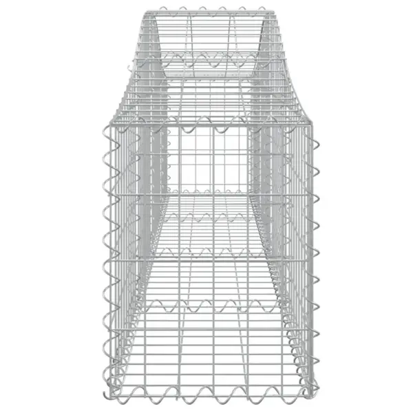 Kaarekujulised gabioonkorvid tugiseinaks, 5 tk, tsingitud raud, hõbedane, 200 x 30 x 40/60 cm – 5