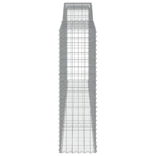 Kaarekujulised gabioonkorvid aiamüüriks, 5 tk, tsingitud raud, 400 x 50 x 160/180 cm – 5
