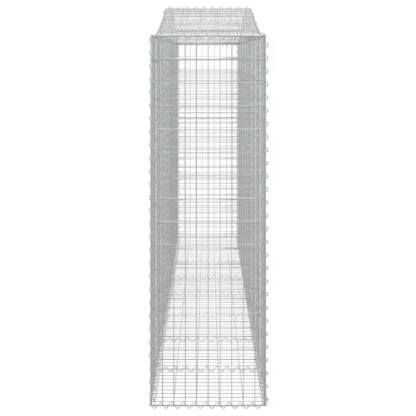 Kaarekujulised gabioonkorvid aiaseinaks, 10 tk, tsingitud raud, hõbedane, 400 x 50 x 160/180 cm – 5
