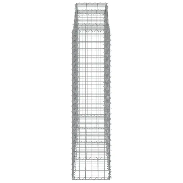 Kaarekujulised gabioonkorvid aiaseinaks, 18 tk, tsingitud raud, 200 x 50 x 160/180 cm - 5
