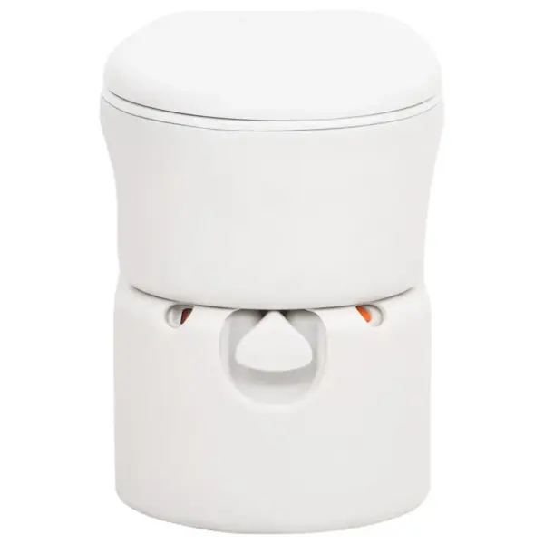 Kaasaskantav matkatualett kolbpumbaga, valge, 24+17 l, HDPE ja email – 2