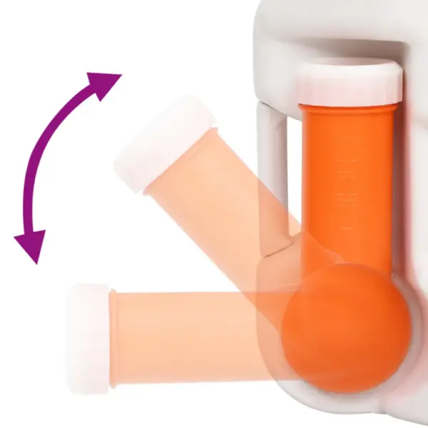 Kaasaskantav matkatualett kolbpumbaga, valge, 24+17 l, HDPE ja email – 8