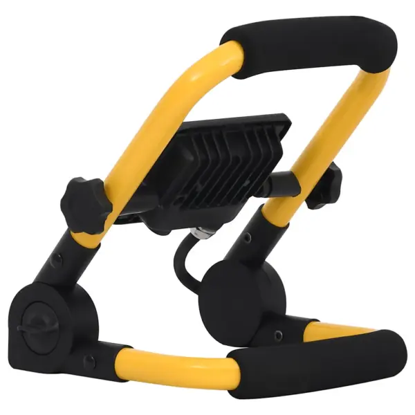 Käepidemega LED-prožektor tööde valgustamiseks, 20 W, soe valge, must-kollane – 6