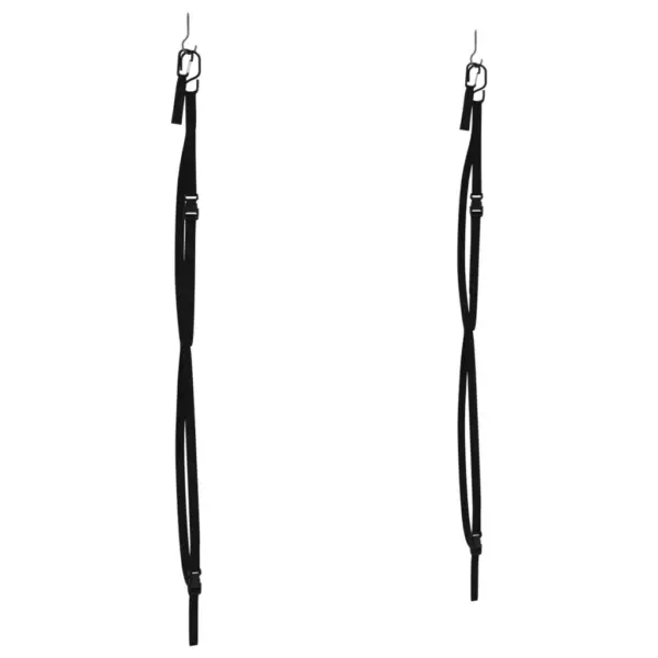 Reguleeritavad kahe kajaki hoiustamisrihmad aeruklambritega, must, 50 kg – 2