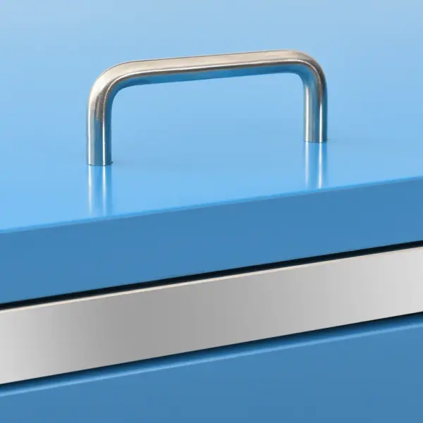 Kahe prügikasti kuur, taevasinine tsingitud teras, lukustatav, 138 x 77,5 x 112,5 cm – 10