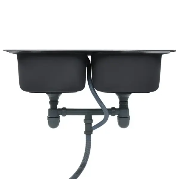 Kahekordne roostevabast terasest köögivalamu sõela ja haisulukuga, hõbedane, 84 x 48 x 22 cm – 5