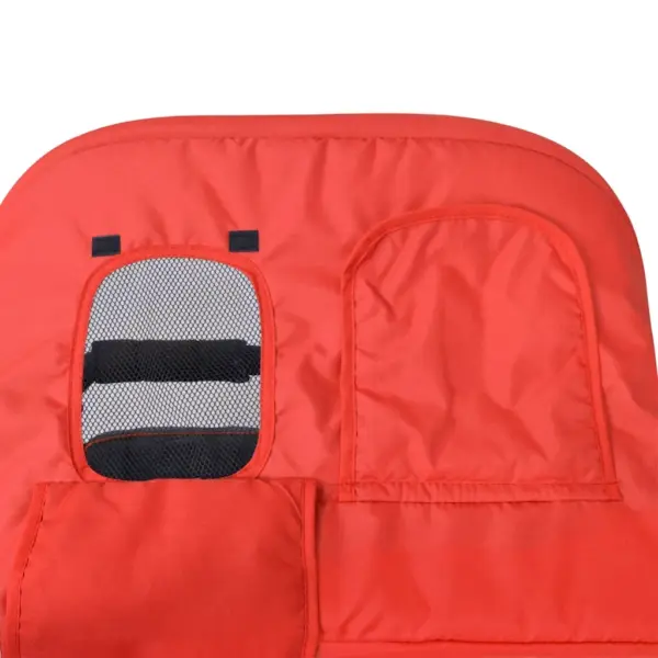 Kokkupandav kaksikute jalutuskäru terasraamiga, punane ja must, 80 x 96 x 104 cm – 12