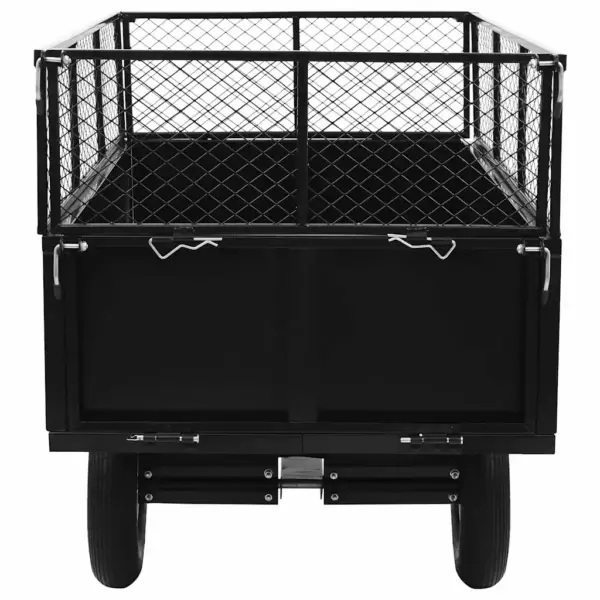 Kallurhaagis murutraktorile, 300 kg kandevõime, must teras, 153 x 77 x 103 cm – 5