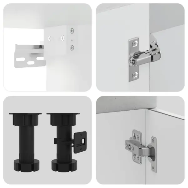 7-osaline köögikapikomplekt Kalmar, betoonhall, tehispuit ja klaas – 7