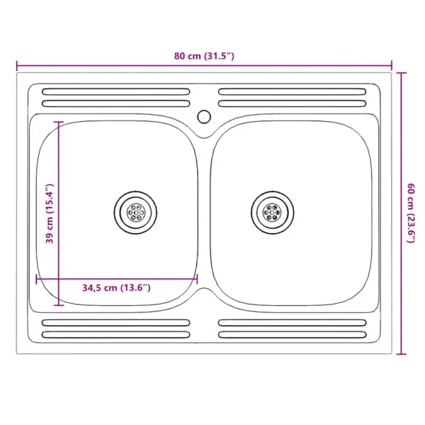 Põrandal seisev köögikapp Kalmar, 2 uksega, käsitööpuu viimistlus, tehispuit, 80 x 46 x 81,5 cm – 11