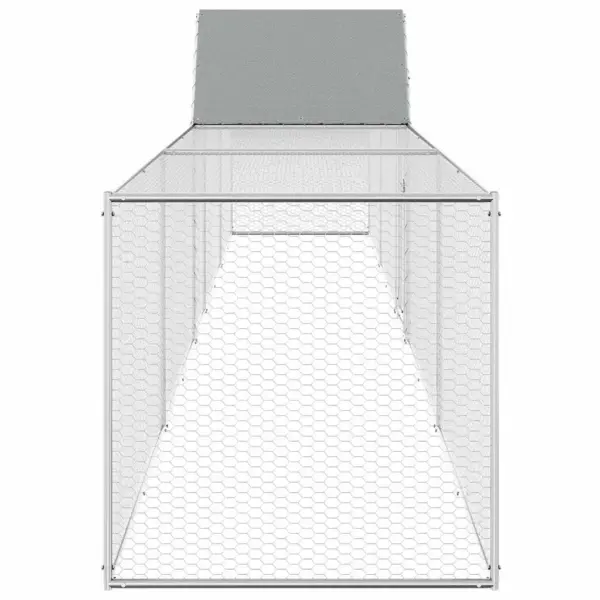 Kanade väliaedik veekindla katusega, tsingitud teras, hõbedane, 9 x 1 x 1,5 m – 4