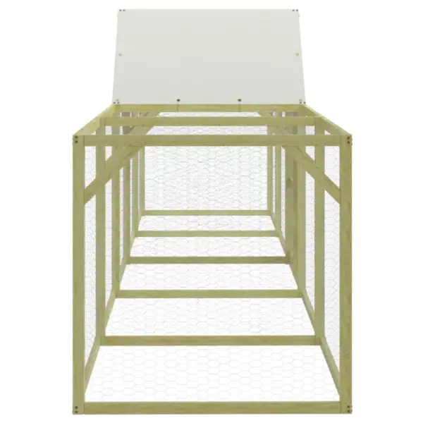 Kanakuut kanadele, 500 x 100 x 150 cm, roheimmutatud männipuit, tsingitud teras, polüesterkatus – 4