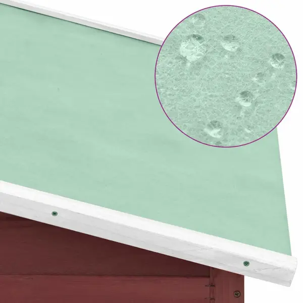 Puidust kanakuut pesakastiga, kohvipruun ja valge, 191 x 67 x 117 cm – 5