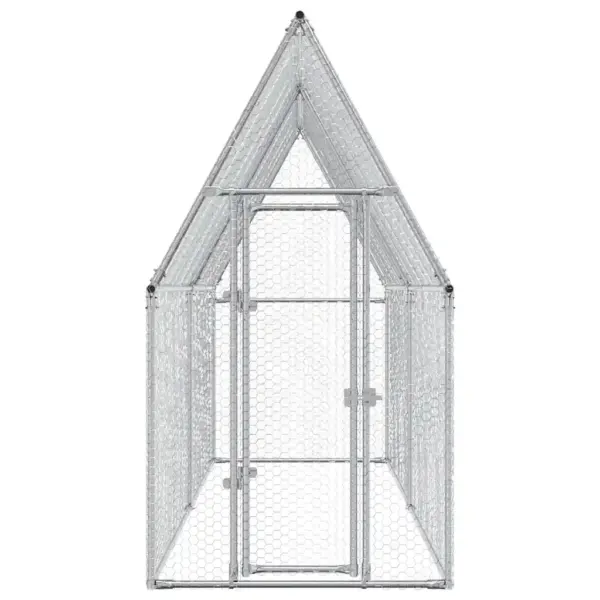 Kanapuur õueaedik, hõbedane tsingitud teras, 100 x 100 x 190 cm – 5