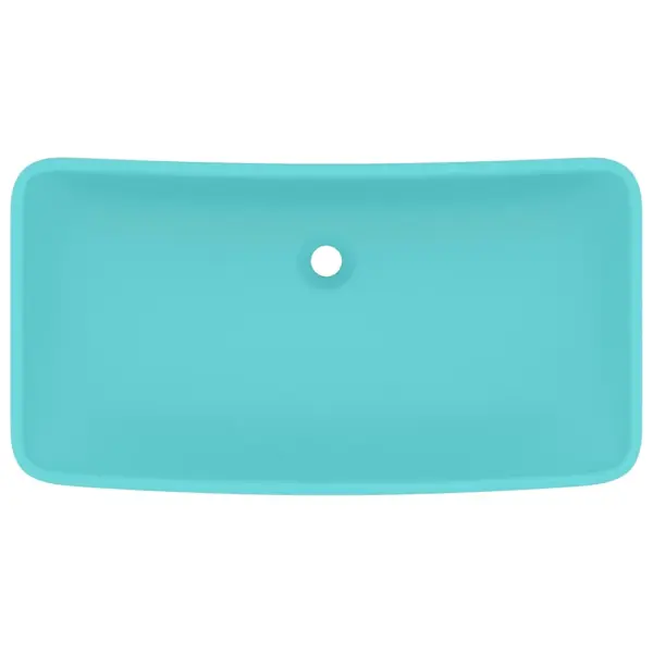 Kandiline kapipealne keraamiline valamu, matt heleroheline, 71 x 38 cm – 3