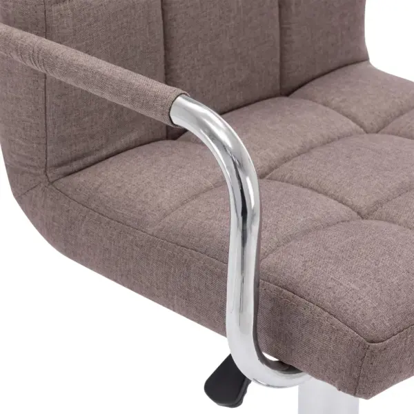 Reguleeritavad kangast baaripukid käetugedega, pruunikashall, gaasitõstega, 2 tk – 7