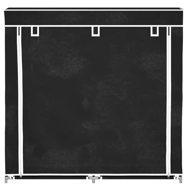 Kangast kingakapp lukuga kattega, 10 riiulit, must, 115 x 28 x 110 cm – 4