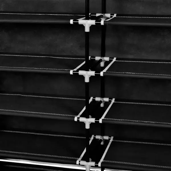 Kangast kingakapp lukuga kattega, 10 riiulit, must, 115 x 28 x 110 cm – 8