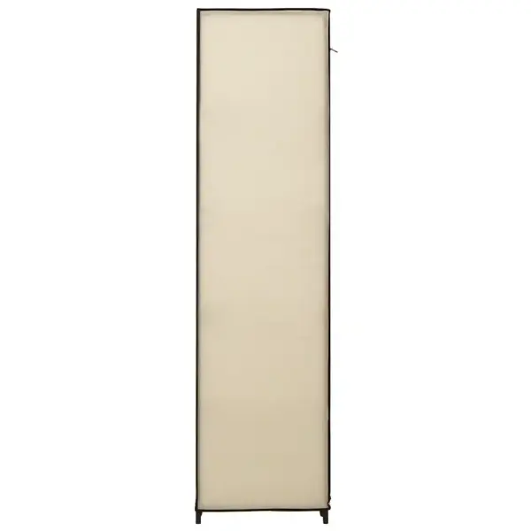 Kokkupandav kangast riidekapp sektsioonidega, kreemjasvalge, 150 x 45 x 176 cm – 5