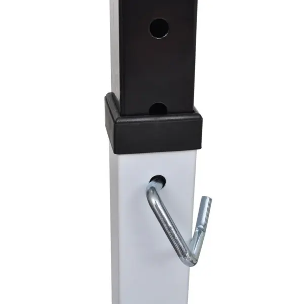 Reguleeritav kangi- ja kükiraam tõstekangi ja hantlite komplektiga, 30,5 kg, valge/must teras – 6