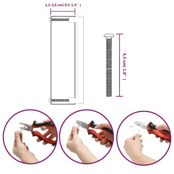 Hõbedased kapi käepidemed, roostevaba teras, ava vahe 192 mm, 20 tk – 9