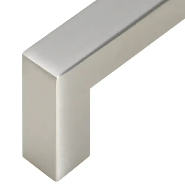 Hõbedased kandilised kapi käepidemed, roostevaba teras, ava vahe 96 mm, 10 tk – 9