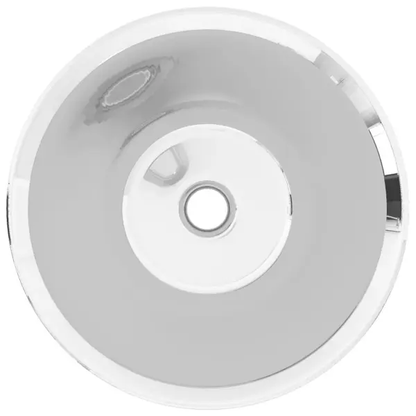 Kapipealne ümmargune keraamiline valamu, hõbedane, 42 x 14 cm – 3