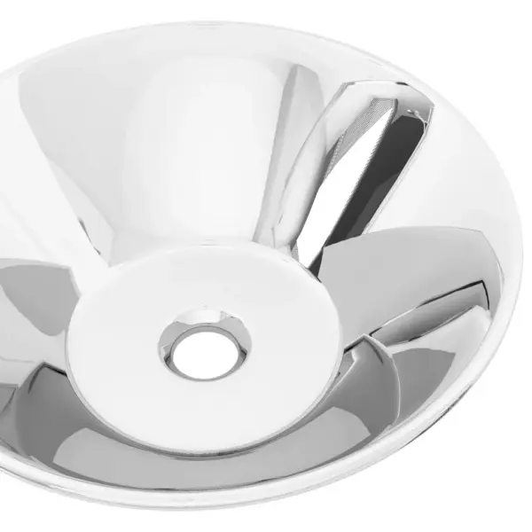 Kapipealne ümmargune keraamiline valamu, hõbedane, 42 x 14 cm – 4