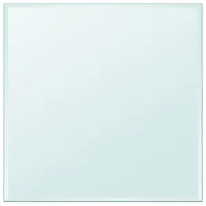 Karastatud klaasist kandiline lauaplaat, läbipaistev, 70 x 70 cm