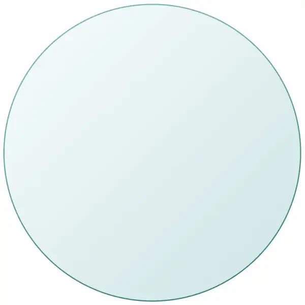Ümmargune karastatud klaasist lauaplaat, läbipaistev, Ø 50 cm – 2