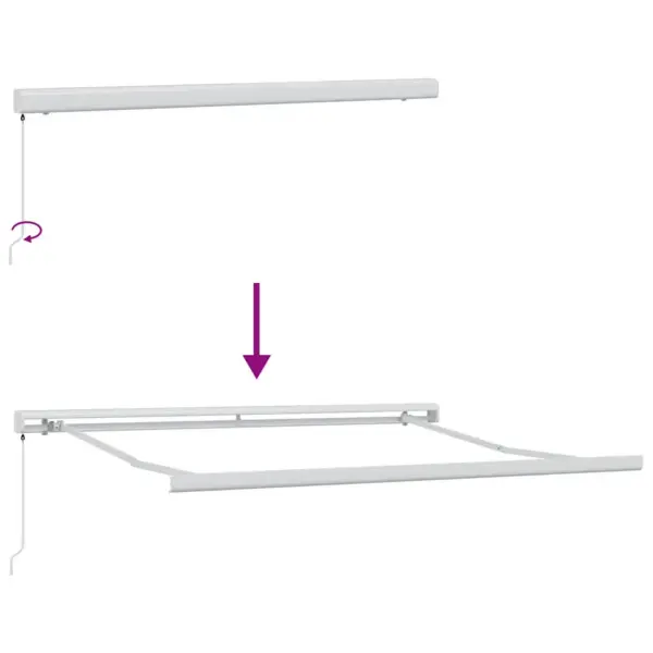 Käsitsi sissetõmmatav terrassimarkiis, veinipunane, 300 x 250 cm – 8