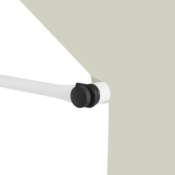 Käsitsi sissetõmmatav varikatus aknale ja terrassile, 100 cm, kreemjasvalge – 4