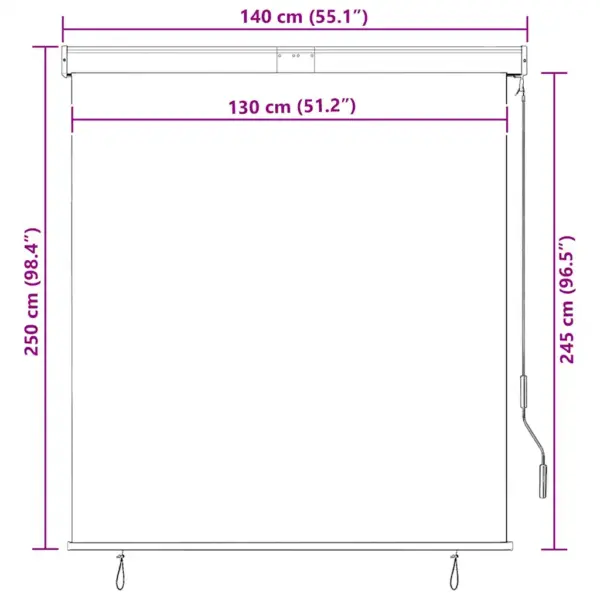 Käsivändaga väliruloo UV-kaitsega, 140 x 250 cm, sinine-valge – 10